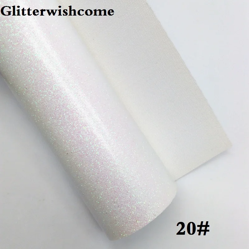 20 Glitterwishcome 30X134 см мини-рулон блестящая ткань винил для бантов гладкая блестящая кожа ткань искусственная кожа для бантов, GM200 - Цвет: 20