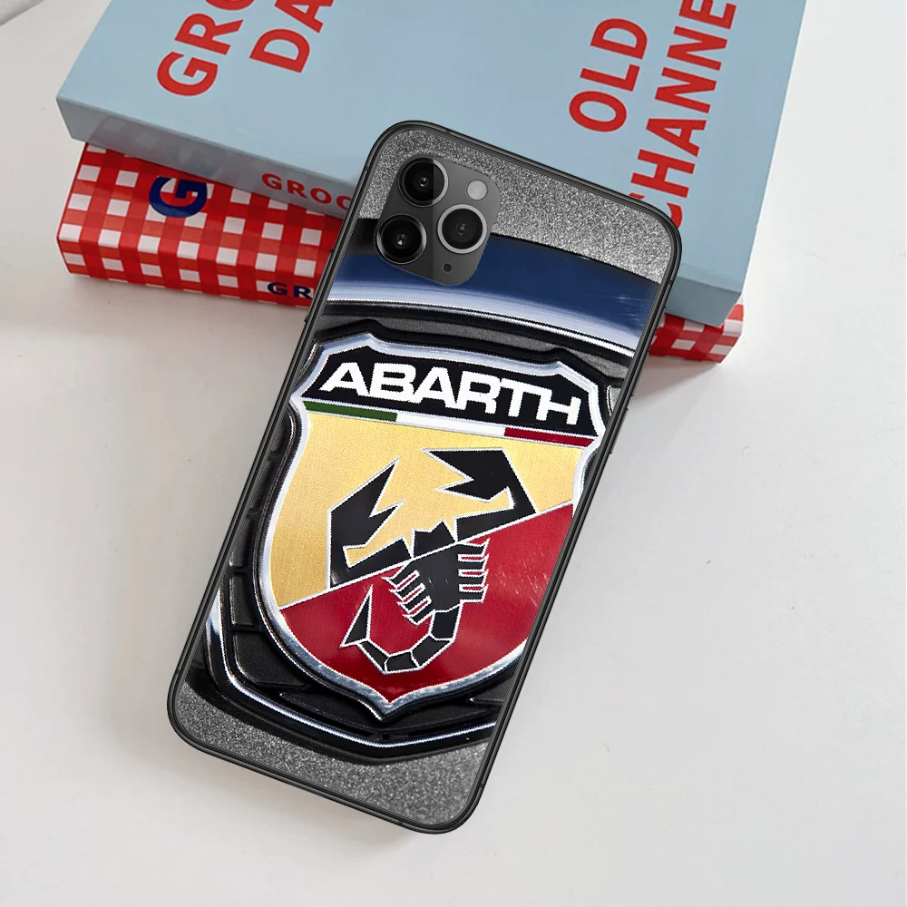 

Karl Abarth Sport Car Logo Phone Case For IPhone 4 4s 5 5S SE 5C 6 6S 7 8 Plus X XS XR 11 12 Mini Pro Max 2020 black Bumper