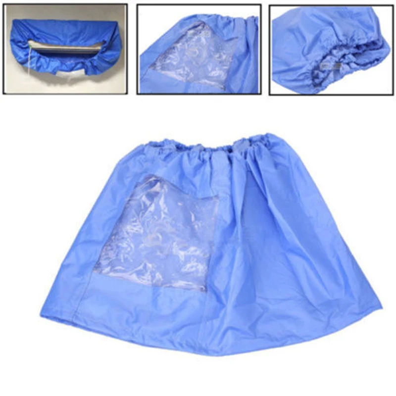Blue Air Conditioner Waterproof Cleaning Cover Dust Washing Clean Protector Bag | Дом и сад