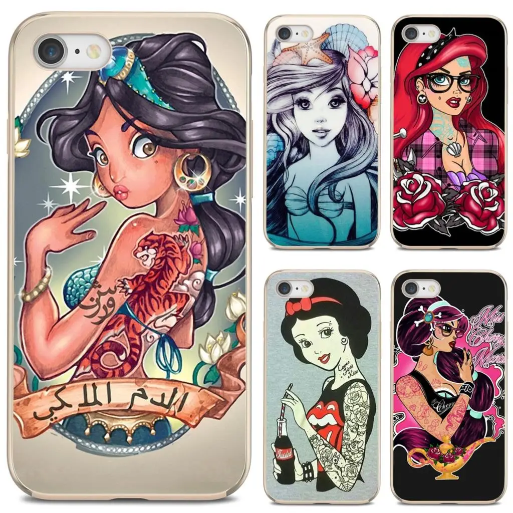 Платье принцессы-D-Алиса-Ариэль-C-Жасмин татуированных для Samsung Galaxy A9 A8 Star Lite A3 A5 A7 A6