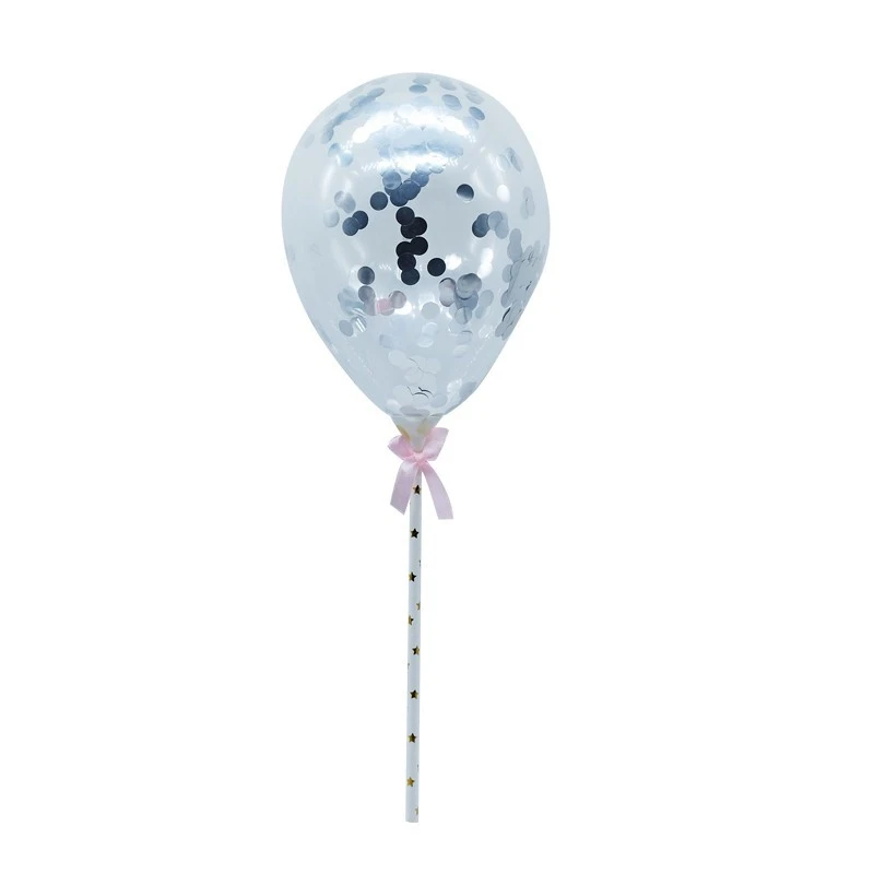 

1pack 5 Inch Balloon Cake Topper Cloud Shape Confetti Balloon Cake Topper balons for Birthday Baby Shower Wedding Decoration