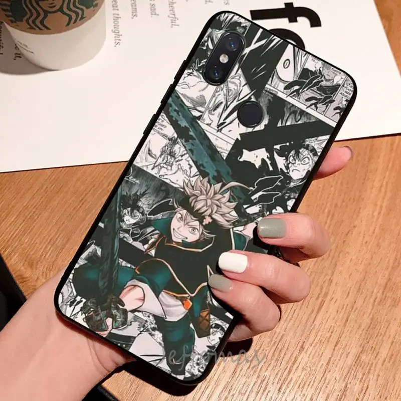 

Black Clover Japan anime Phone Case For Xiaomi Redmi note 7 8 9 t max3 s 10 pro lite coque shell cover funda