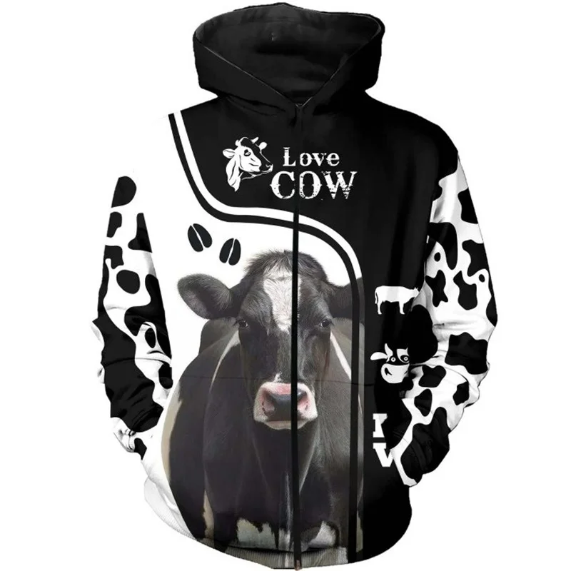 

Drop shipping animal Cow 3D Printed hoodies Men Harajuku Fashion Hooded Sweatshirt Autumn Unisex hoodie sudadera hombre DLL225