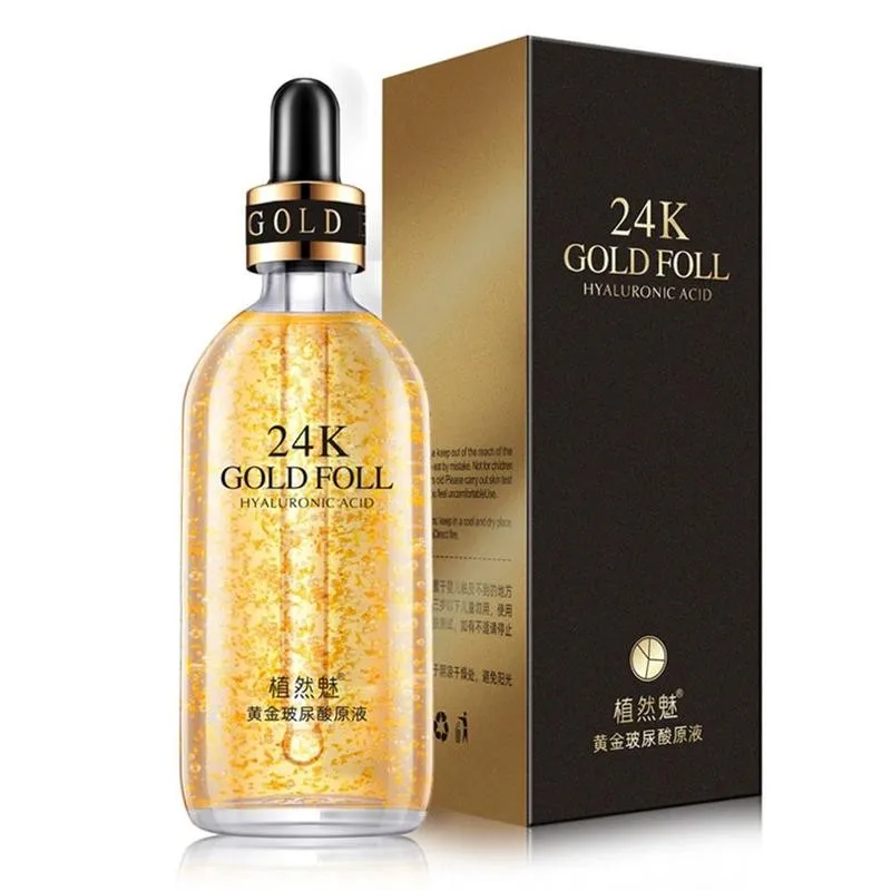 

100ML 24K Gold Tense Moisture Essence Anti Gold Nicotinamide Pure Hyaluronic Acid Serum Liquid Skin Care Essence