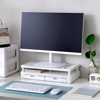 monitor stand computer shelf base plastic monitor riser desk storage rack with drawer computer stand adjustable monitor holder