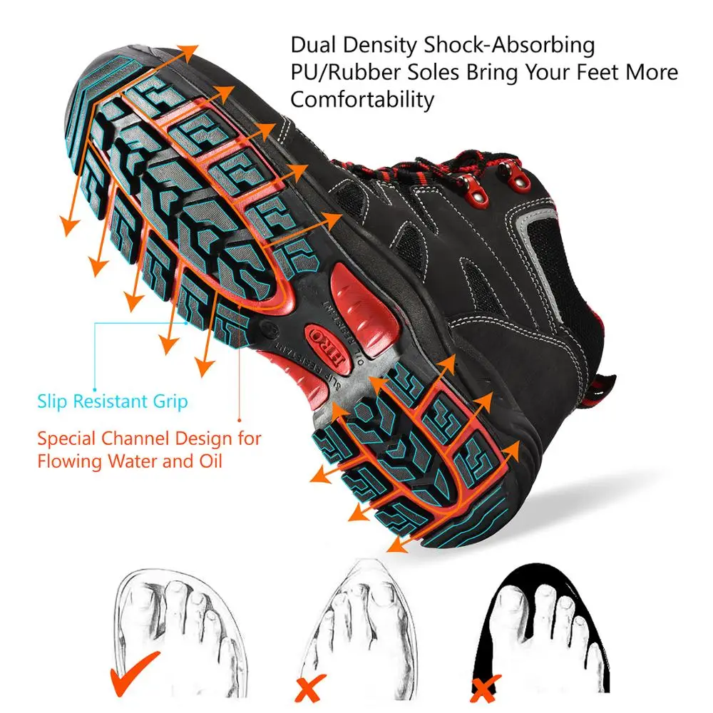 Защитная обувь Safetoe со стальным носком летние дышащие легкие противоударные