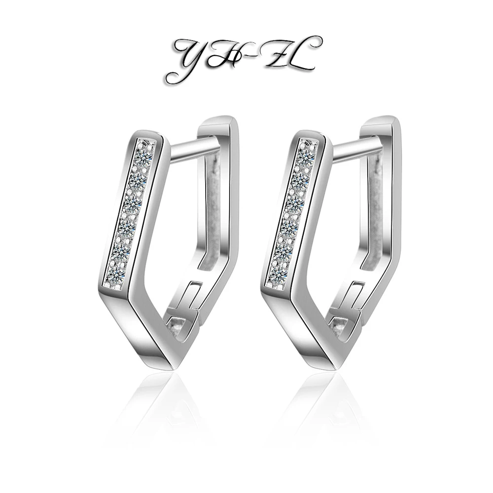 YH ZL 925 пробы серебряные серьги для женщин полые пятиугольник кулон капли oorbellen