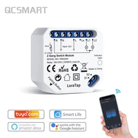 tuya smart life 2 gang wifi switch breaker relay module app remote operate timer works with google home alexa diy smart home