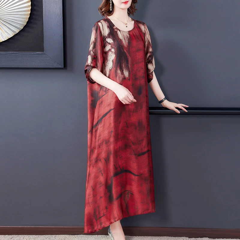 2020 летнее платье из искусственного шелка женское элегантное повседневные
