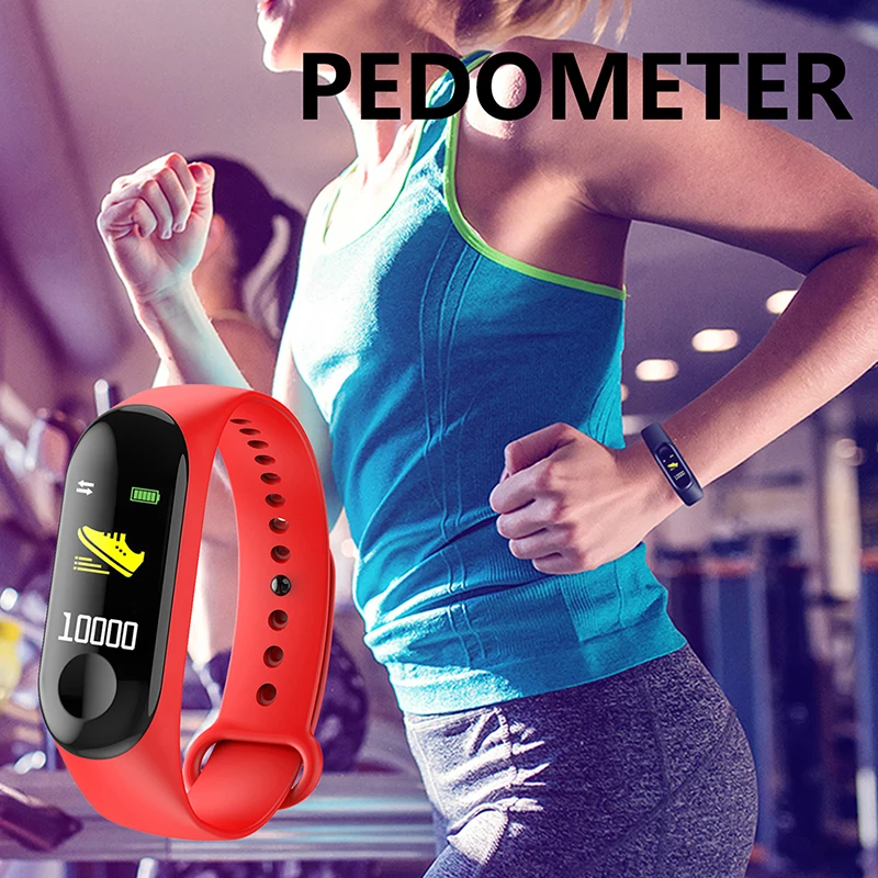 

M3 Plus Smart Bracelet Heart Rate Blood Pressure Health Waterproof Smart Watches Bluetooth Watch Wristband Fitness Tracker