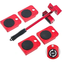 360 degree moving with wheel tools kits furniture transport lifter heavy stuffs universal pulley with 1 bar household hand tools
