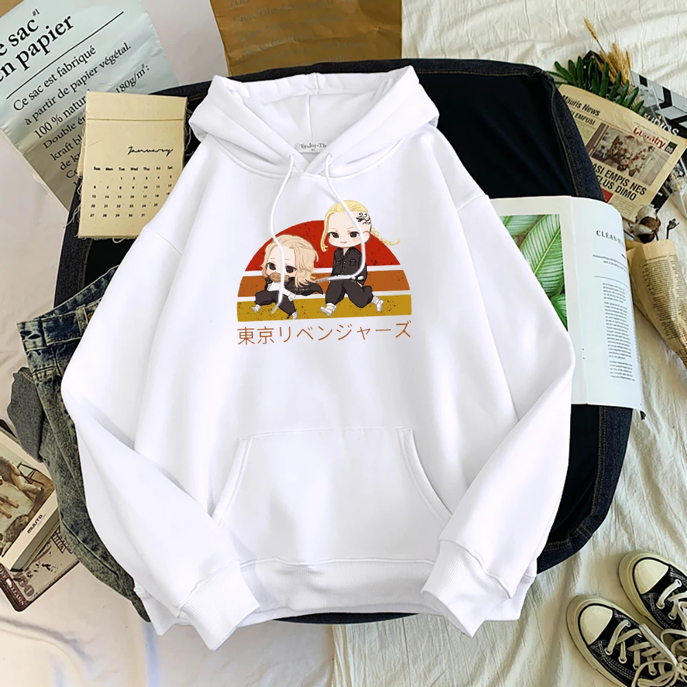 

Tokyo Revengers Anime Mikey Draken Men Clothes Harajuku Fleece Hoodies Casual Pocket Loose Sweatshirt Casual O-Neck Mens Hoody