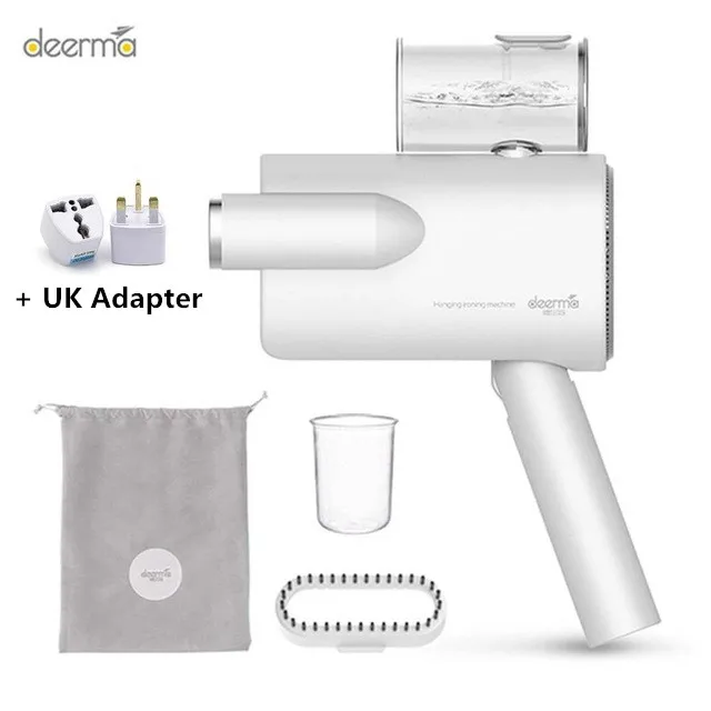 Add UK Adapter Xiaomi Deerma складной ручной отпариватель одежды паровой утюг бытовой портативный маленькая одежда стерилизация морщин - Цвет: Add UK Adapter
