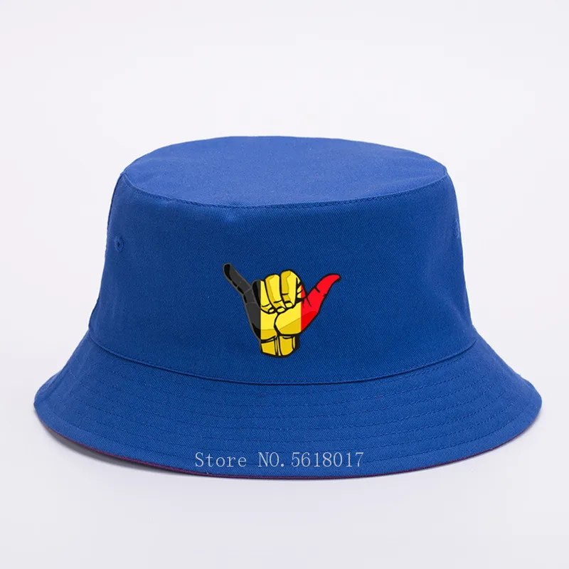 Shaka sign Belgium flag Print мужская женская панама Панама высокого качества Кепка летняя
