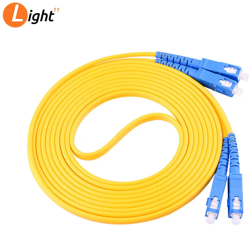 10 шт SC UPC одномодовый дуплексный оптоволоконный Соединительный шнур из ПВХ 2 0 мм