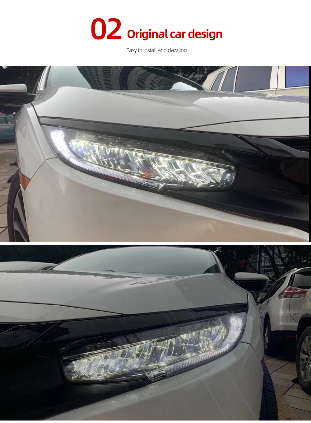 1 пара автомобилей головной светильник для Honda Civic 10th HID светодиодный головной светильник s с движущимися поворота светильник налобный фонарь светодиодный DRL Передняя лампа