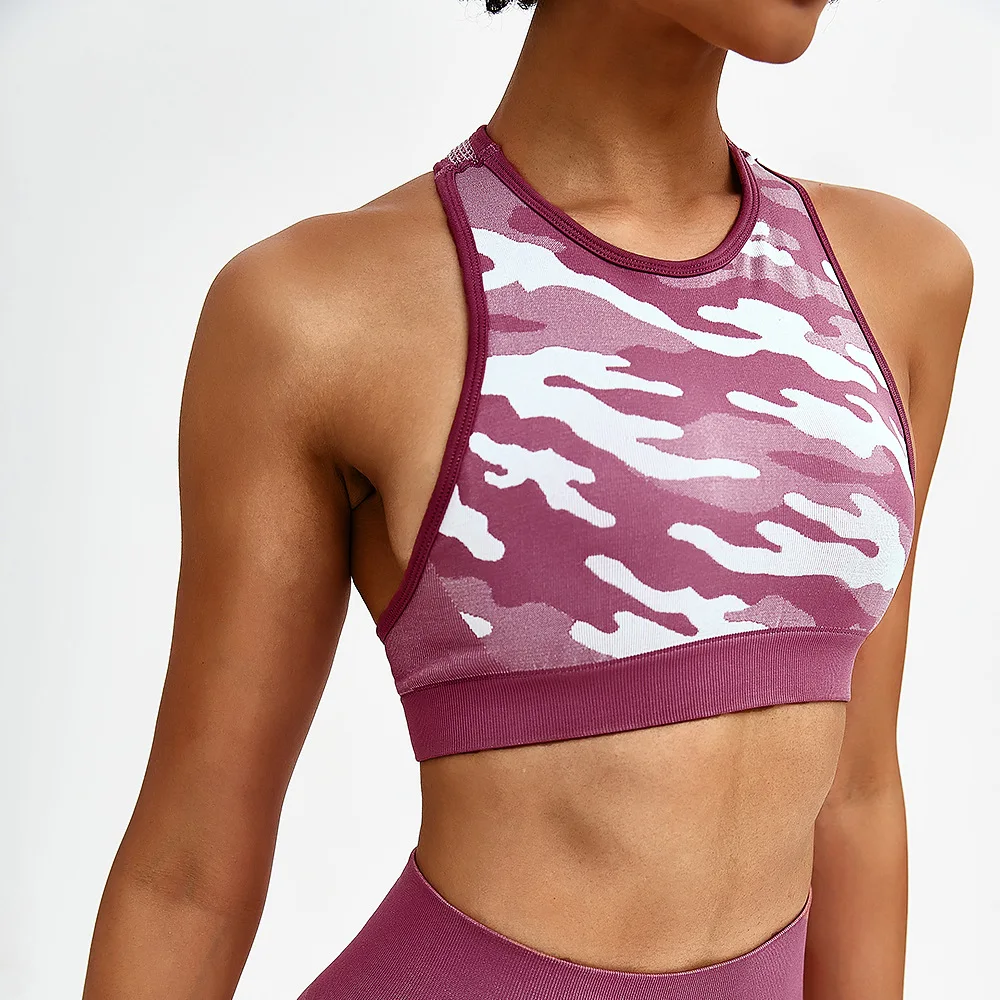 

Peachmiss Camouflage Sports Wear for Women Gym Fitness Yoga Bra Breathable Sports Vest-style Underwear Women