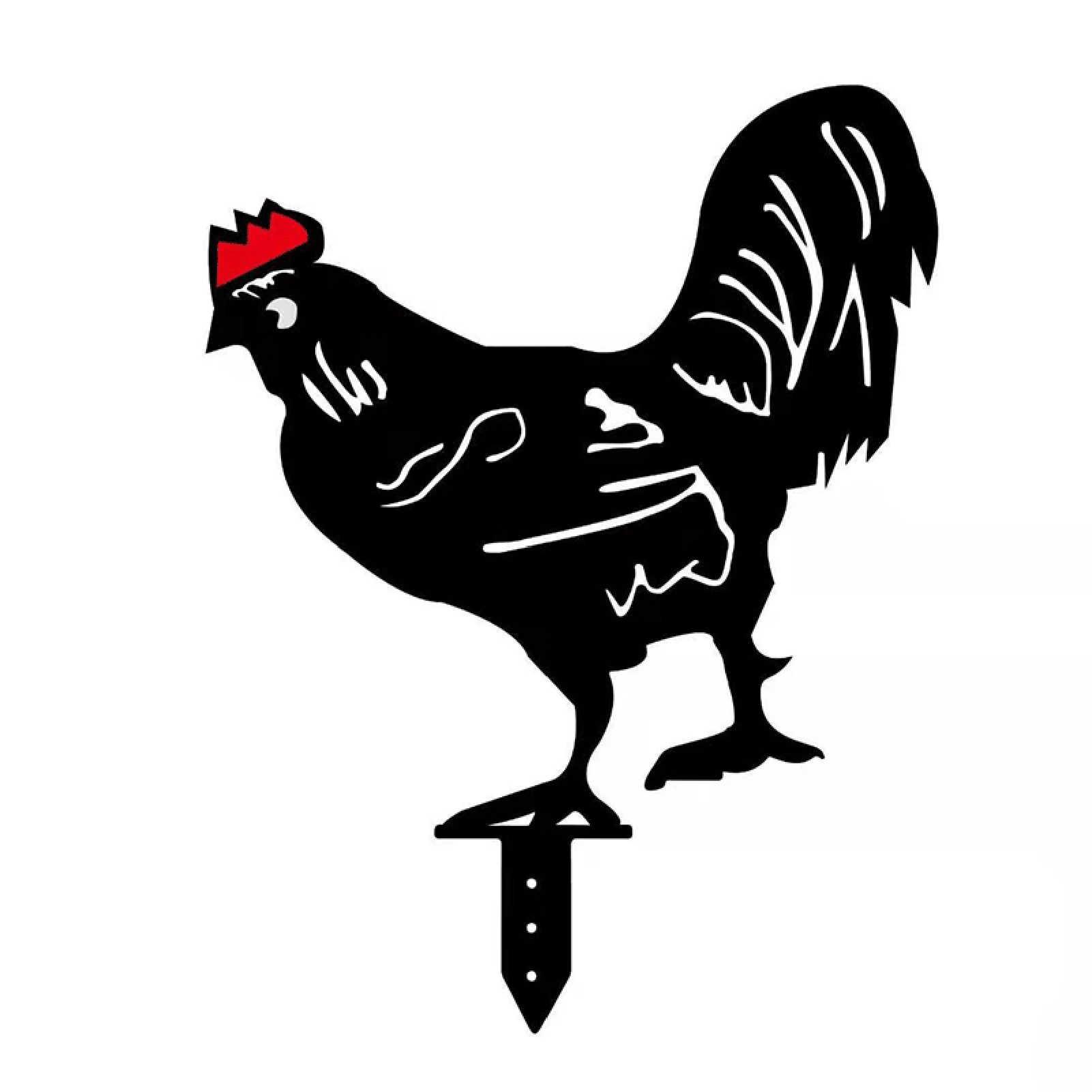 

Gardening Ornaments Rooster Acrylic Animal Stakes Chicken Simulation Outdoor Yard Art Farm Animal Garden Silhouette