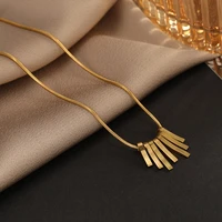 titanium steel necklace womens 2021 new niche design cool wind clavicle chain hip hop accessories snake bone chain