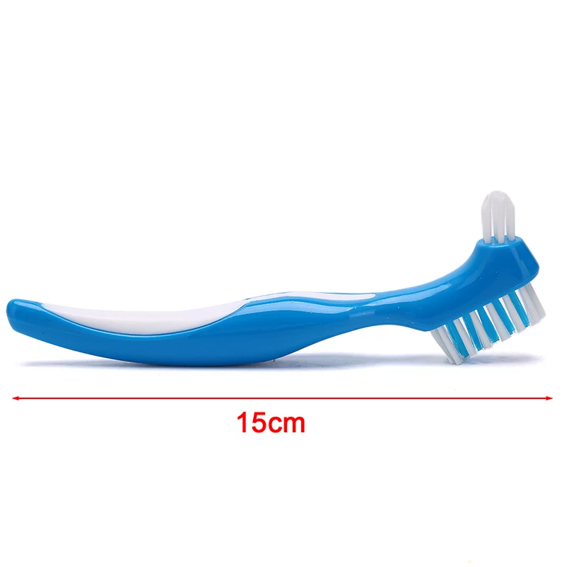 

1PCS Denture Brush Non-slip Handle Dual-Head False Teeth Toothbrush Denture soft bristle toothbrush eco friendly products