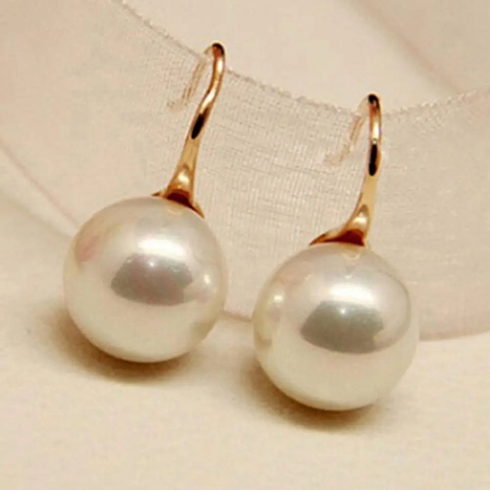 

80% Hot Sale Women Earrings Imitation Pearls Ball Hook Earrings Eardrops Bridal Wedding Party Jewelry