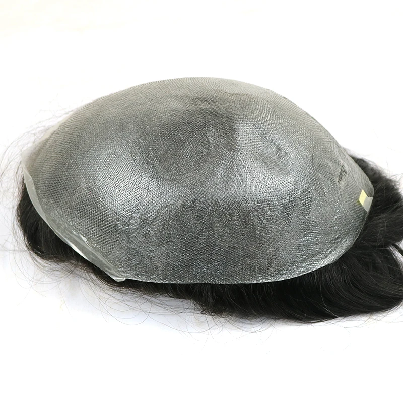 Eversilky парик из тонкой кожи 8 &quotx 10&quot 100% индийские Remy человеческие волосы