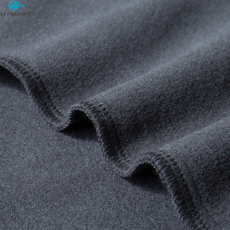 

Men Winter Fall New Two-Side Flocking Warm Bottoming t-Shirt Semi-Turtleneck Casual Tee Japan Style Solid Color Simple Tops Male