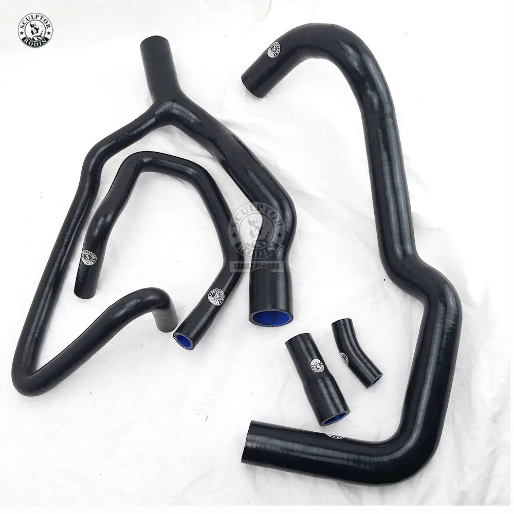 Силиконовый шланг радиатора для PEUGEOT 306/406 2.0L 16V EW10 1995-2004(5 шт.) красный/синий/черный - Цвет: k8-180 k8-181 black
