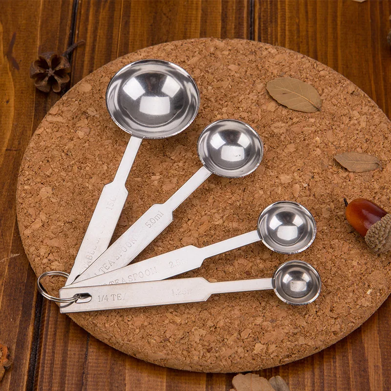 

Baking Tools Stainless Steel Measuring Spoon Set 4-piece Graduated Kitchen Seasoning Spoon