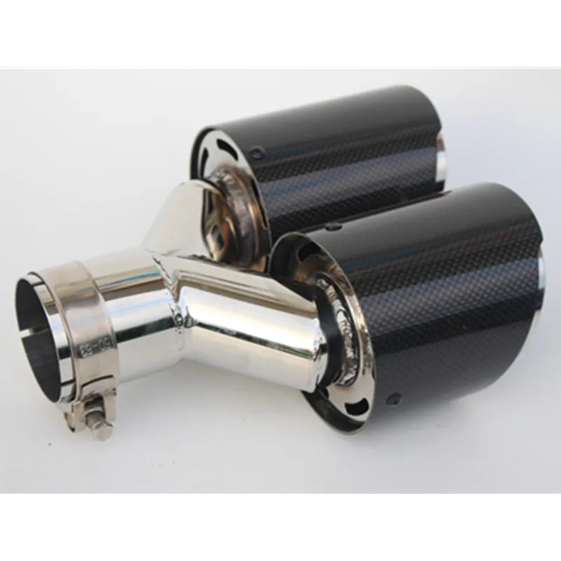 Универсальный двойной наконечник для выхлопной трубы Akrapovic глянцевый из