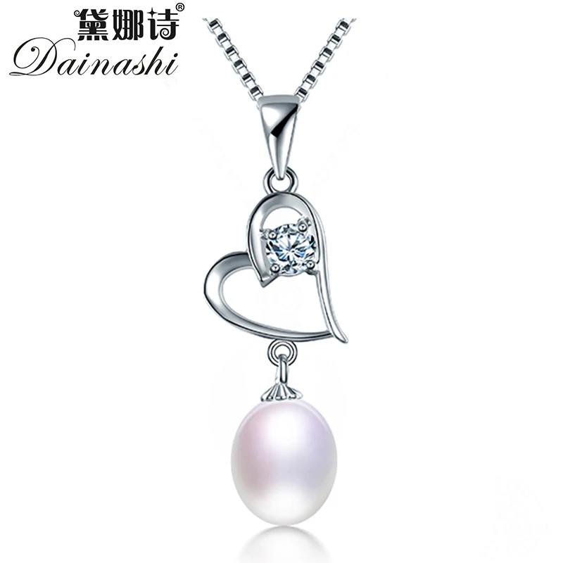 Dainashi 925 пробы Серебряное ожерелье с подвеской в виде сердца из циркона для женщин