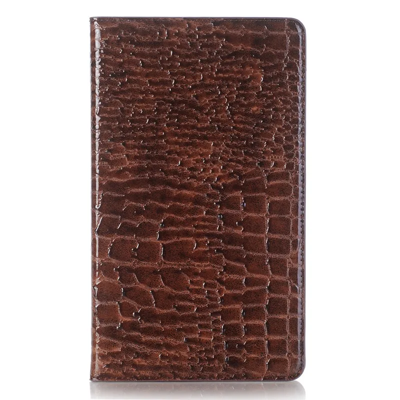 Чехол-подставка для Samsung Galaxy Tab A 8,0 T290 SM-T290 T295 T297 S-Pen cover TabA 8 из крокодиловой кожи, жесткий чехол для планшета - Цвет: brown