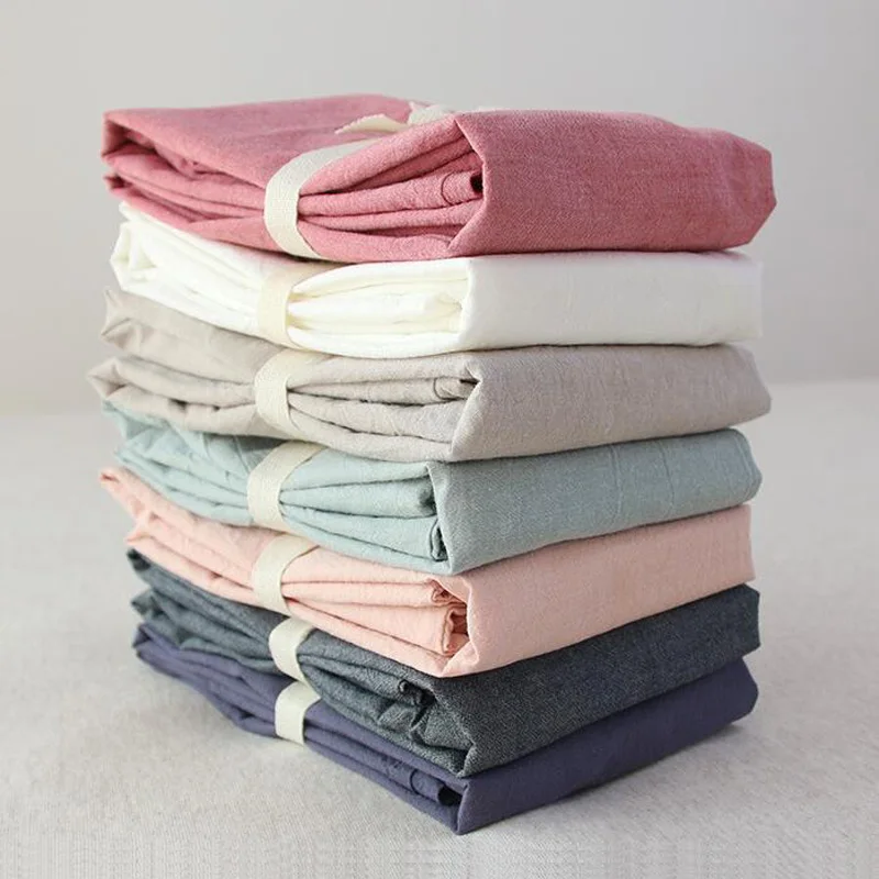 Однотонные хлопковые наволочки в японском стиле Простые Дизайнерские