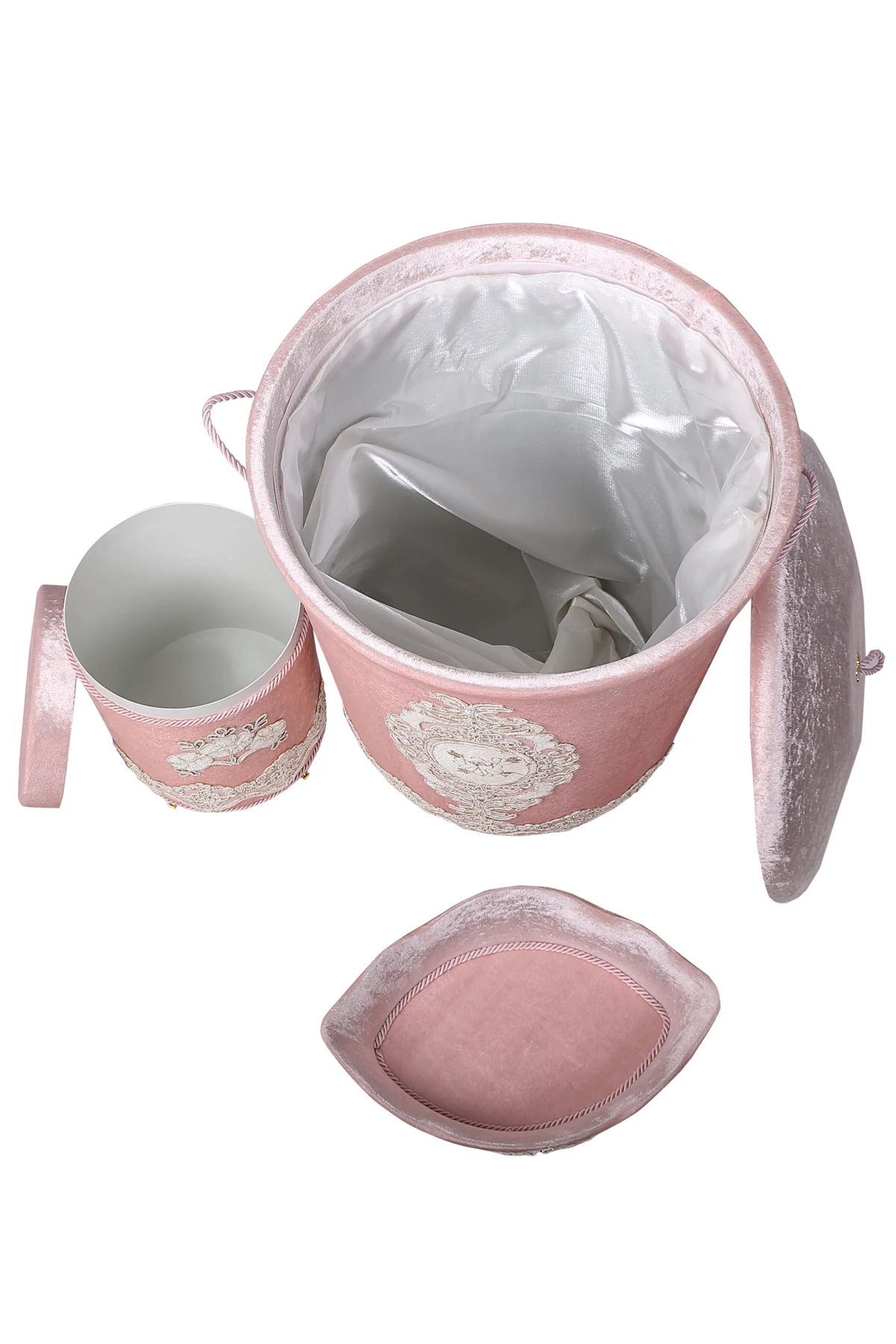 Comprare Bonny Home Esclusivo Set Di Cestini Per Biancheria Da 6 Pezzi Rosa E Set Di Tappetini Da Bagno Organizzatore Deposito Di Vestiti Sporchi E Tappeti Da Bagno