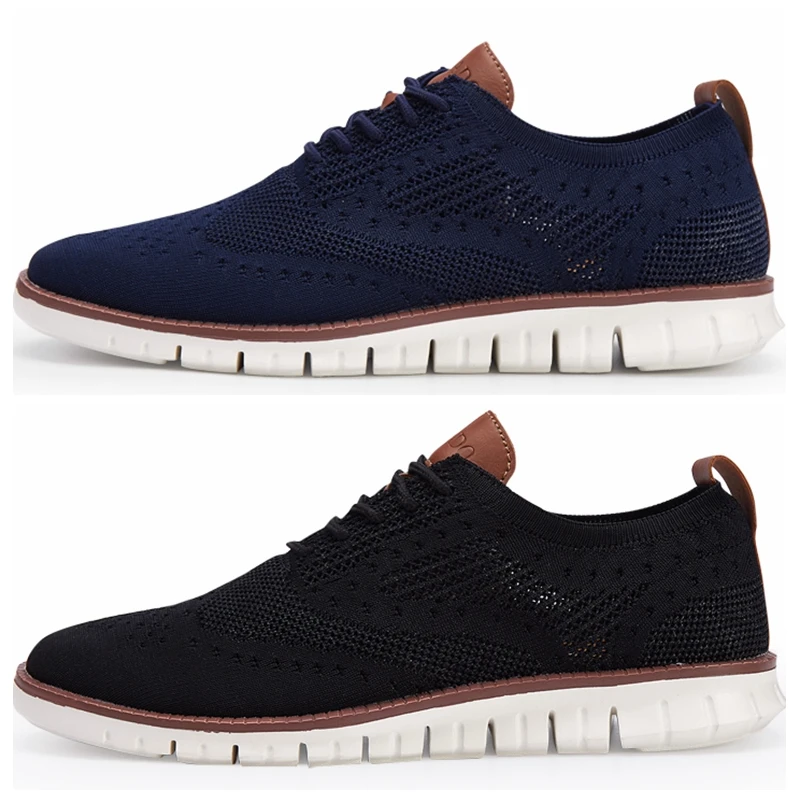 Мужские кроссовки легкие из дышащего материала с сеточкой и шнурками на каждый