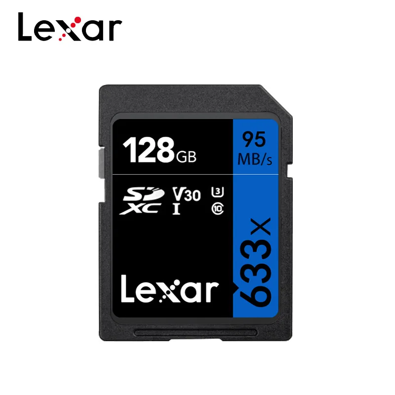 Карта памяти Lexar 633x128 ГБ 32 SD карта SDHC/SDXC 64 16 класс 10 поддержка U1/U3 4K видео для камеры