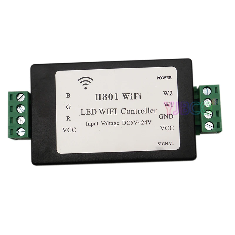 H801 DC5-24V RGBW WiFi светодиодный контроллер для светильник-лента 4CH * 4A Выход Бесплатная