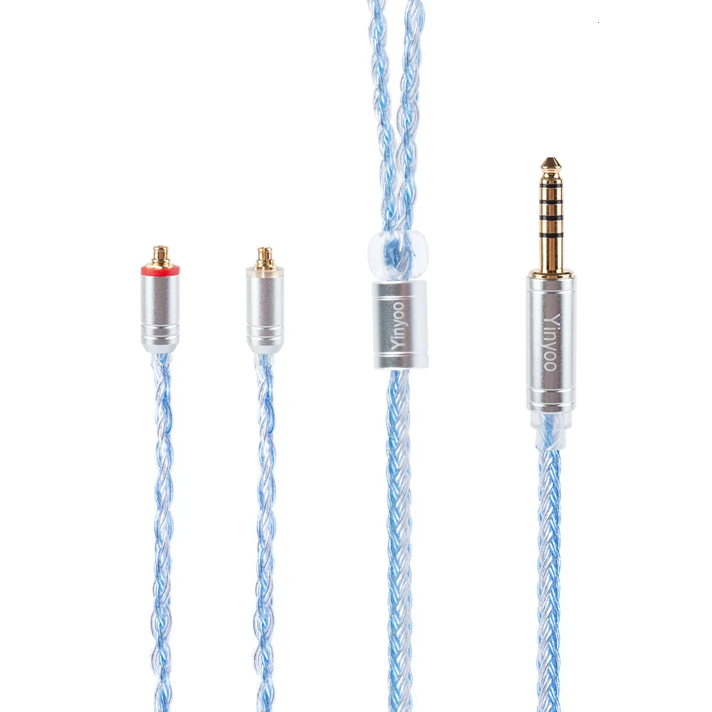 AK Yinyoo 16 Core Silver Plated Cable 2.5/3.5/4.4mm Balanced Earphone Upgrade Cable With MMCX/2Pin for ZS10 PRO AS16 ZSX C12