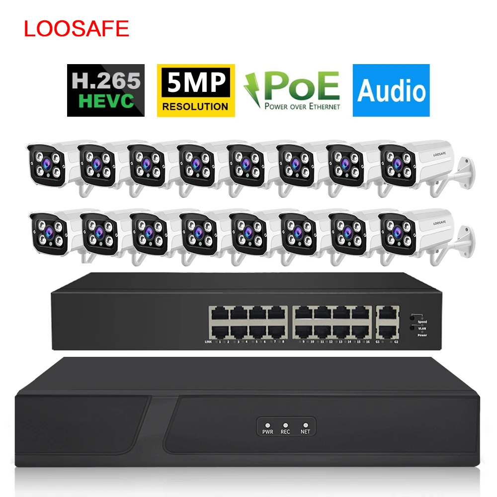 Система видеонаблюдения POE NVR 16 каналов 5 Мп 1080p | Безопасность и защита