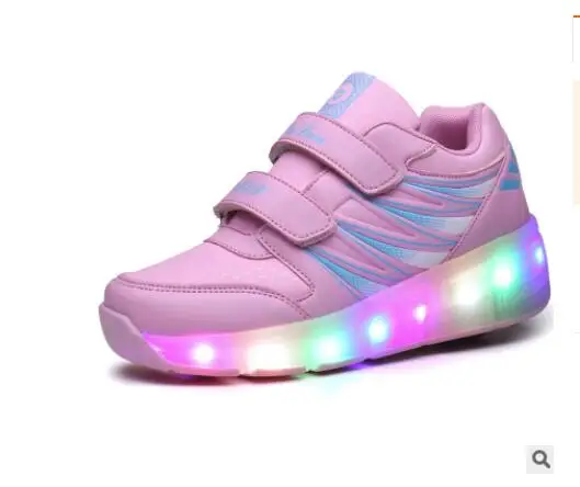 14 Jazzy Heelys детский светодиодный светильник Heelys для мальчиков и девочек детская обувь для роликовых коньков Детские кроссовки с колесами 51301 - Цвет: 14