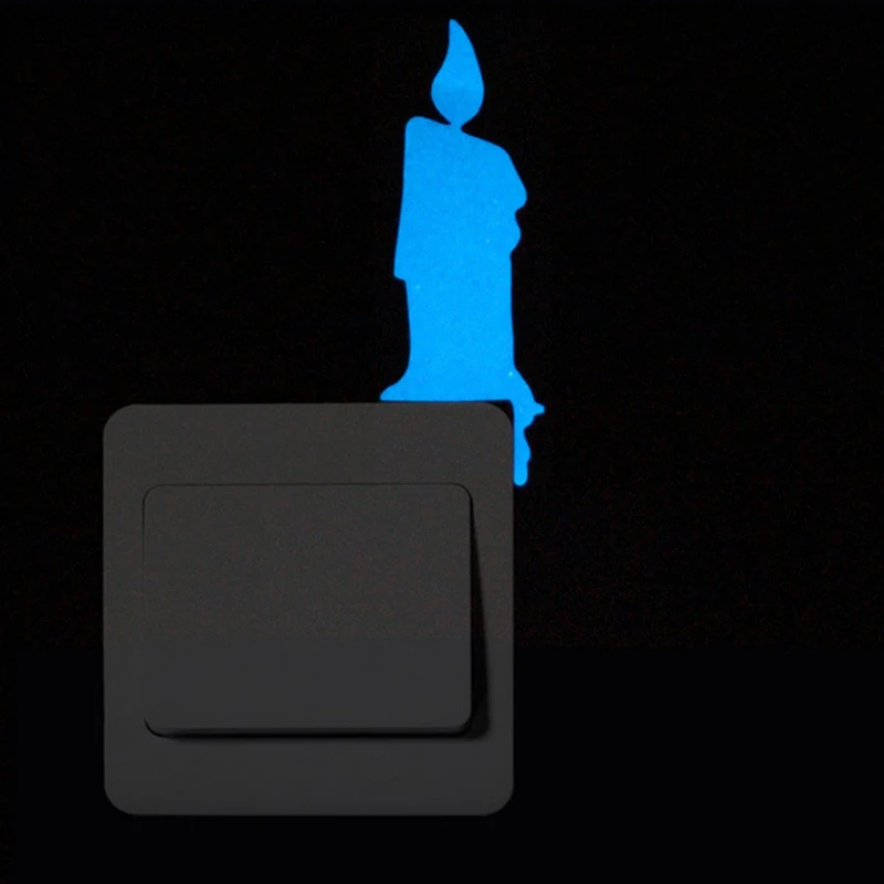 Мультяшный светящийся Переключатель наклейка светится в темноте настенный