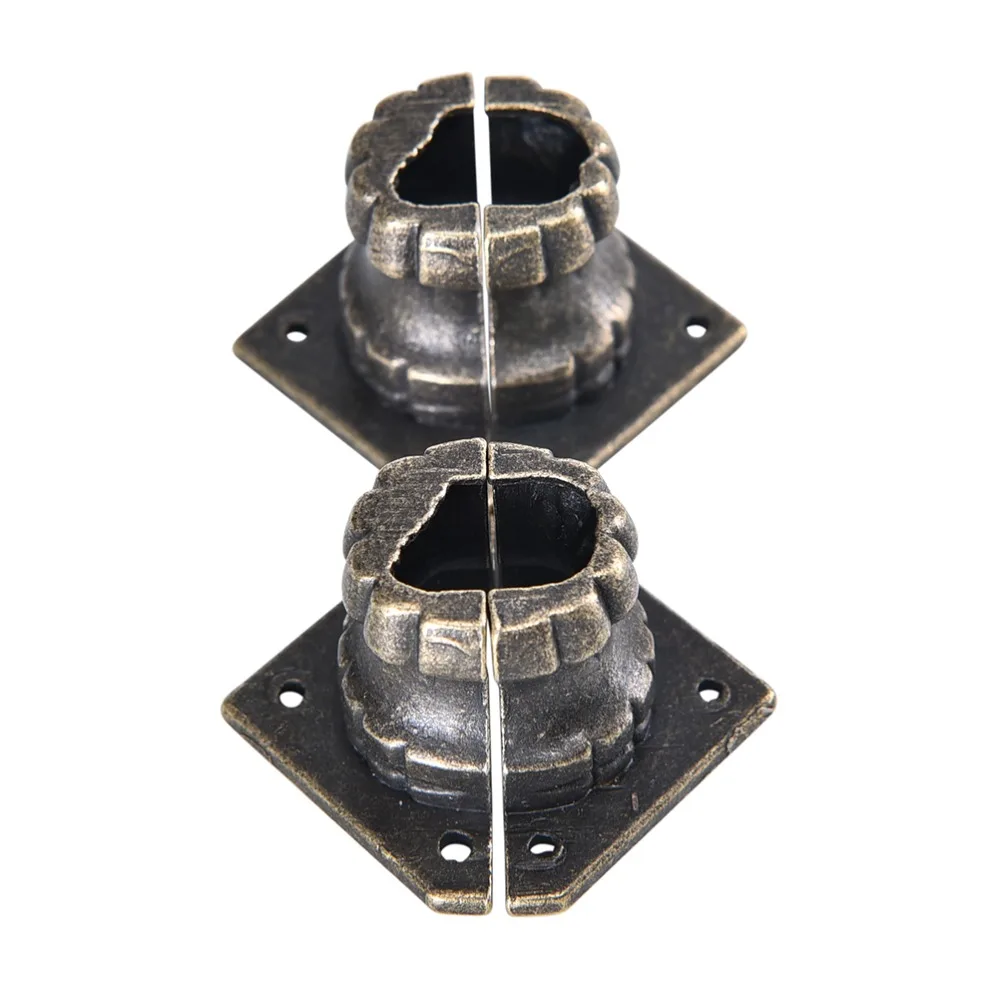 4 шт. античные латунные ювелирные изделия нагрудная деревянная коробка