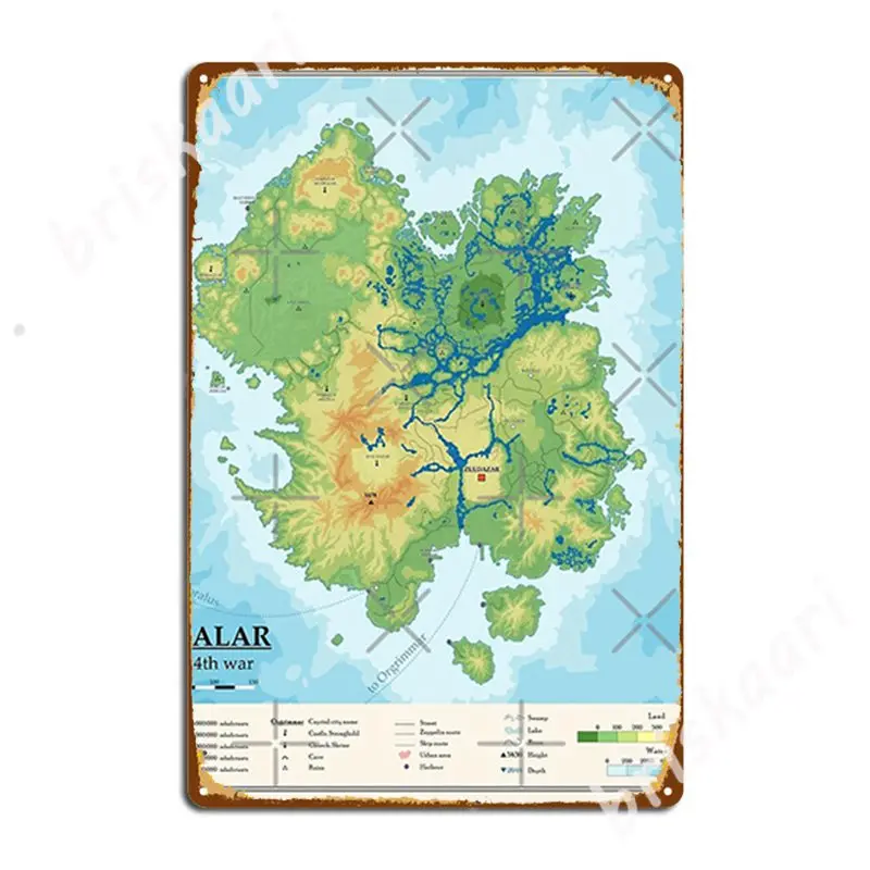 Подробный зандалар карта металлические знаки бляшки гараж Клуб