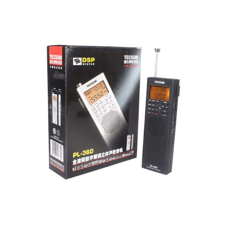 Tecsun PL-360 полнодиапазонная FM/MW/LW/SW цифровая Демодуляция пожилых карманная стерео Портативная полупроводниковая зарядка кампус радио