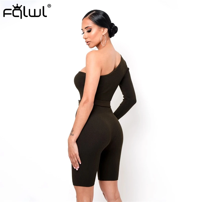 Женский трикотажный комбинезон с открытой спиной FQLWL белый и черный модель