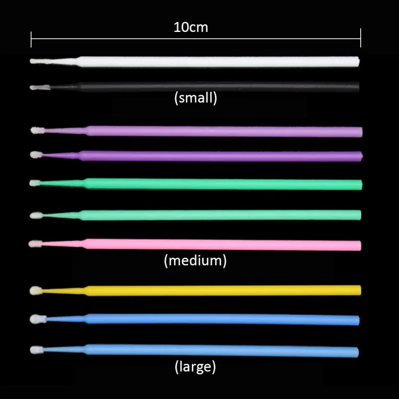 100 шт./кор. одноразовая щетка для ресниц тампон Microbrushes наращивания Инструменты