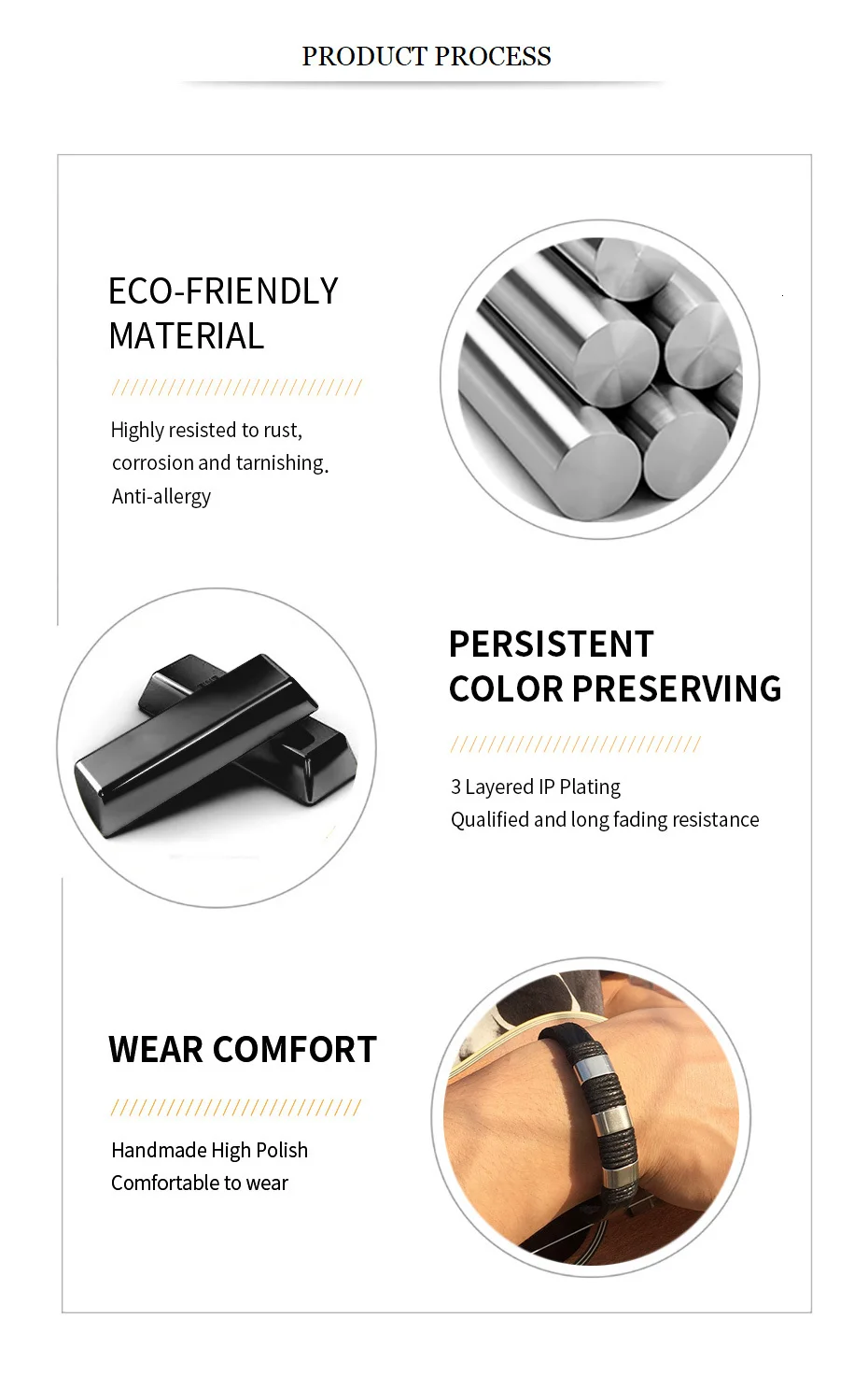 Vnox Black Braid Woven Leather Bracelet for Men Bangle Vintage Tribal erkek bileklik pulseira masculina