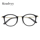 Оправа для очков Krasivyy из чистого титана, женские брендовые дизайнерские оптические очки по рецепту для мужчин, корейские винтажные очки для близорукости