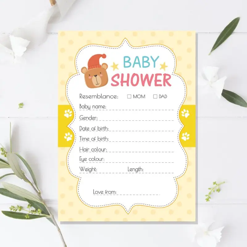 

23GD Baby Predictions and Advice Cards (Pack of 10) - Baby Shower Games Ideas for Boy or Girl- Party Activities Supplies