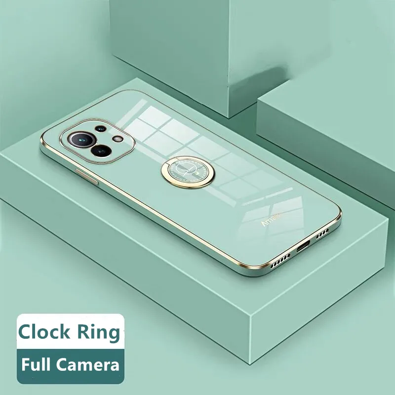 Силиконовый чехол для телефона с квадратным кольцом iPhone 14 13 12 11 SE2 8 7 6 6S Pro X XS XR MAX Mini